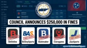 tennessee fines 5 offshore sportsbooks for unlicensed wagers