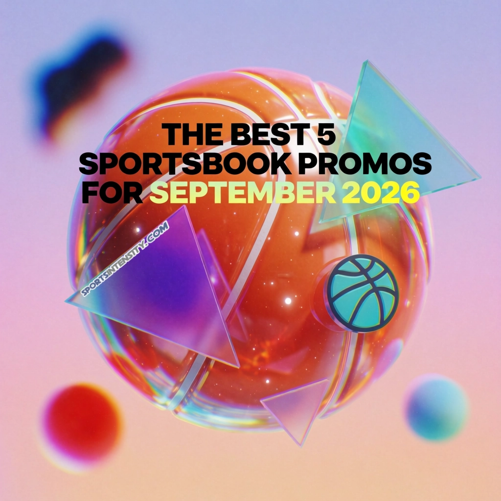 an image depicting a glass basketball decorated with the words the best 5 sportsbook promos for september 2026