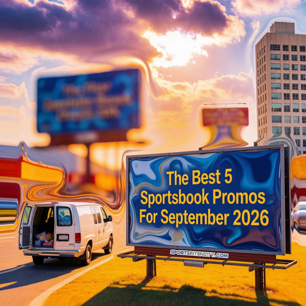 an image depicting a hiughway billboard advertising the best 5 sportsbook promos for september 2026