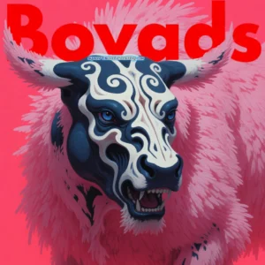 an image of the mythical Bovads, the divine bovine of Dia de la Muerte