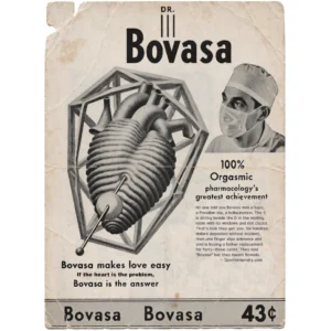 a vintage advertisement for Dr Bovasa and his 100% orgasmic solutions