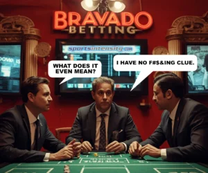 an image depicticting casino executives wondering what bravado betting means