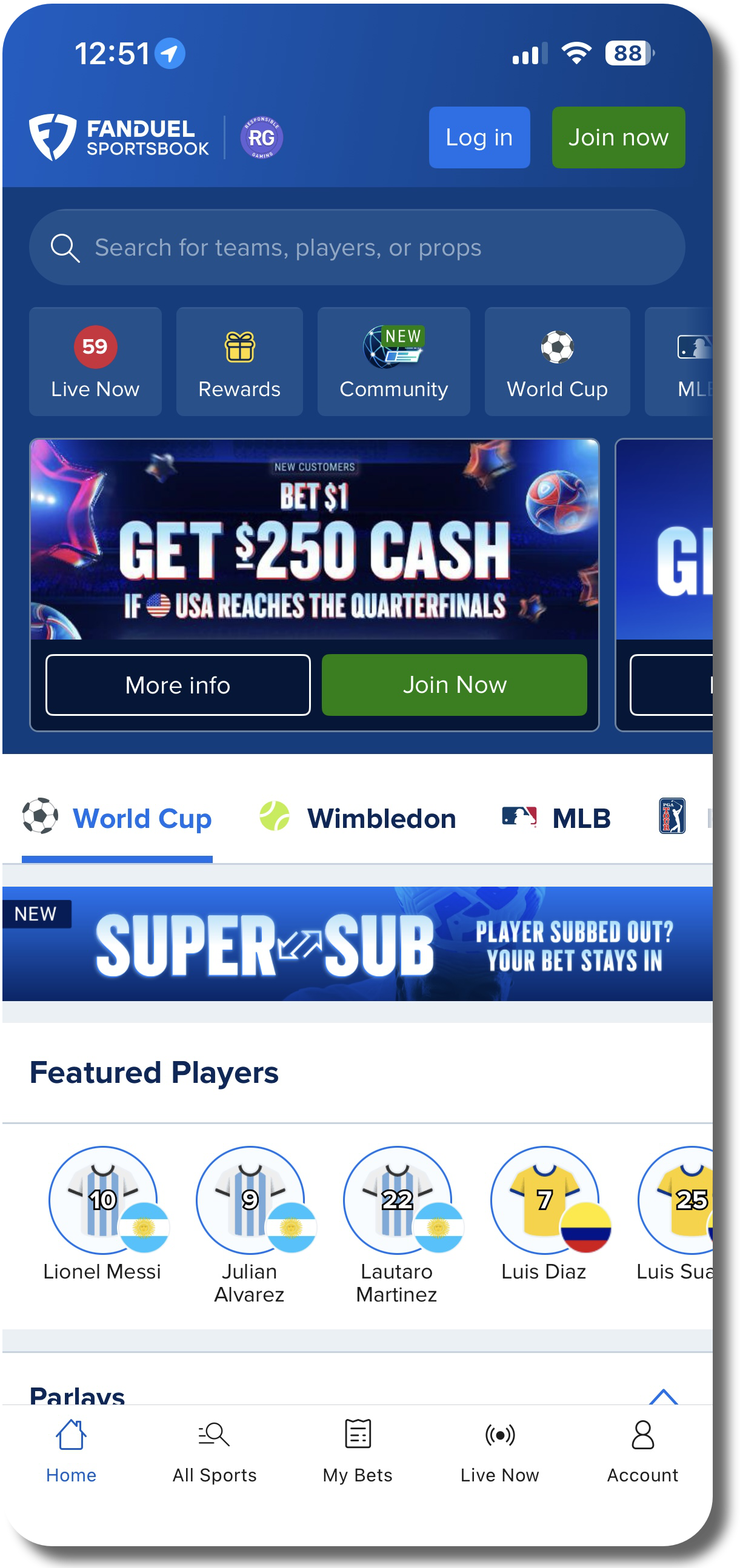 fanduel Sportsbook mobile app